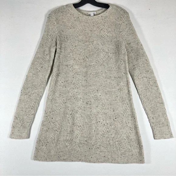 J. Jill Womens Sweater Pullover Beige Long Sleeve Relaxed Round Neck Knit XS - Picture 1 of 15